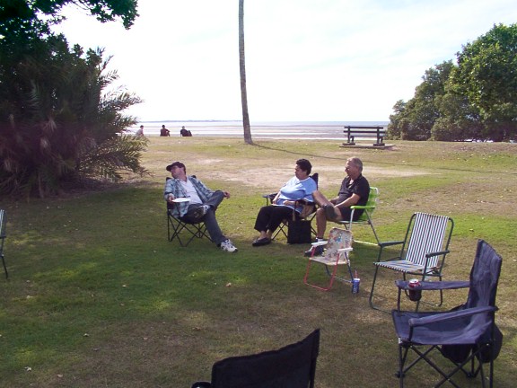 Sand flats and deck chairs 